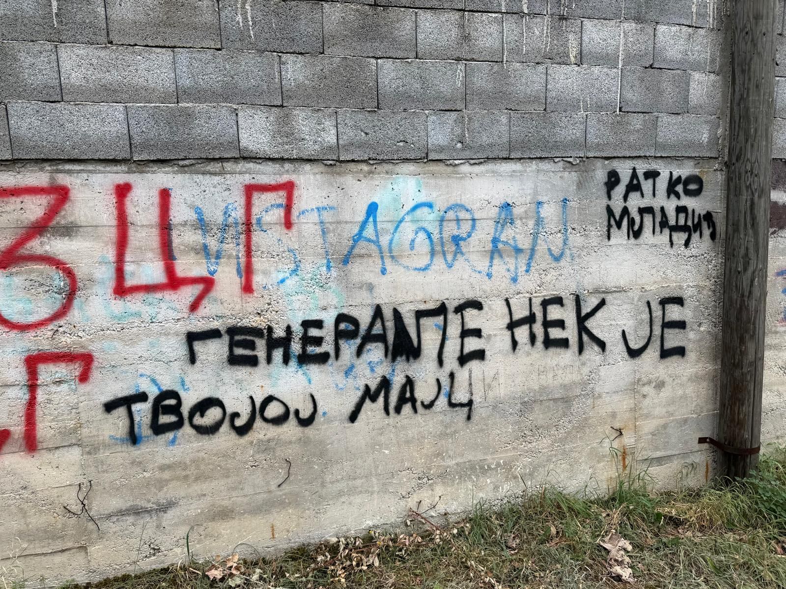 Veličanje ratnog zločinca na dvorišnom zidu poslanice Bošnjačke stranke